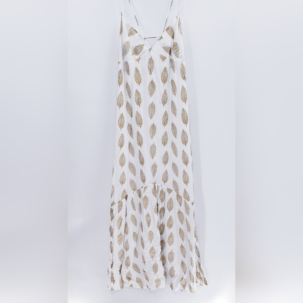 NWT Pampelone Gold Leaf Maxi Dress, size XL